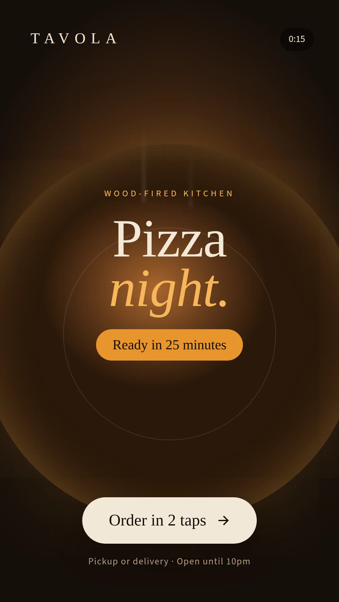 Restaurant animated ad concept