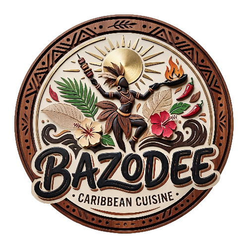 Bazodee Caribbean Cuisine logo, after the rebrand