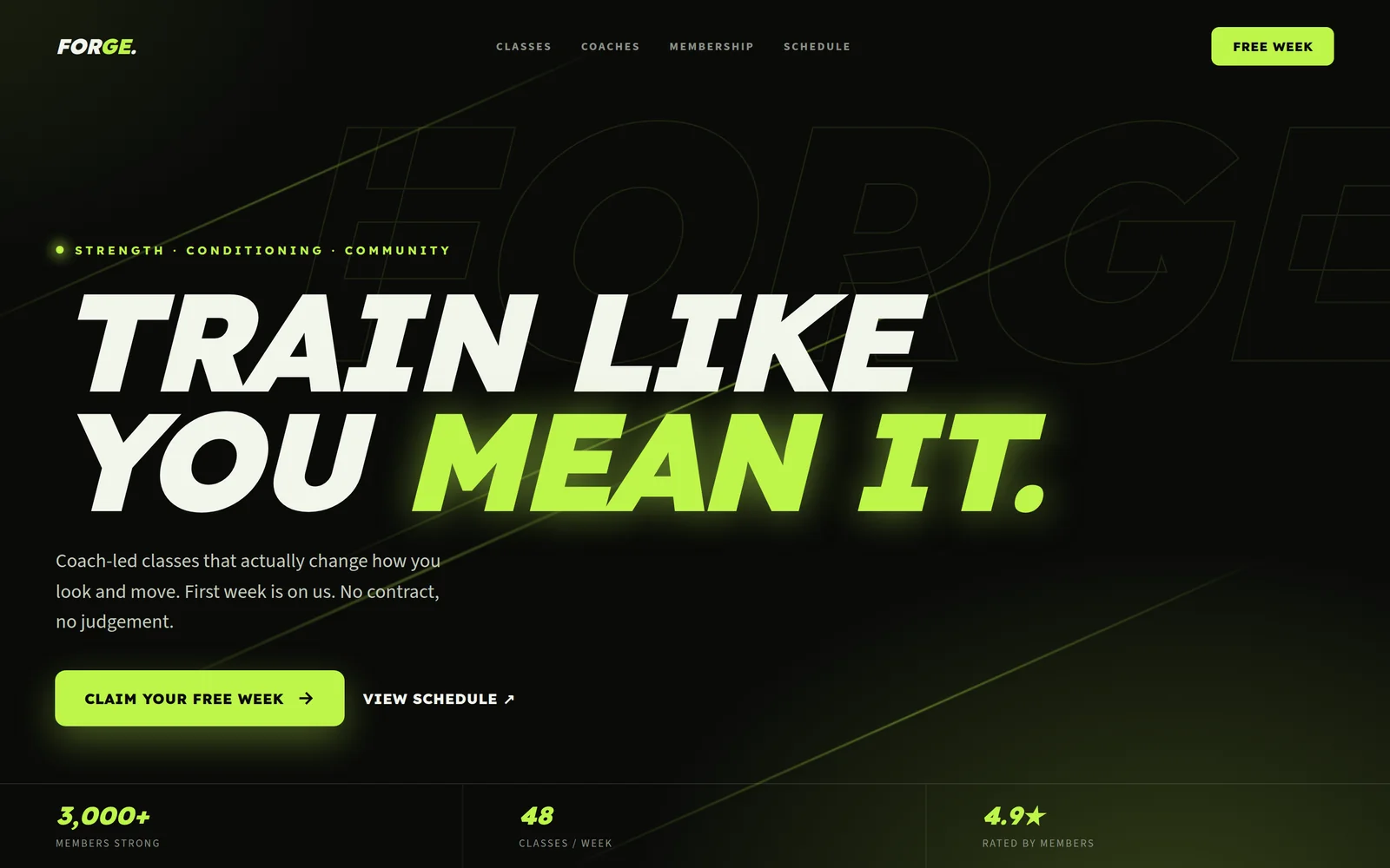 Neon, energetic style example